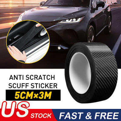#ad 10FT Anti Sticker Scratch Bumper Strip Protector Sill Scuff Car Auto Door Plate