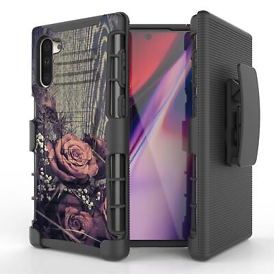 #ad Armor Kombo Holster Rugged Cover Designed For Samsung Galaxy Note 10 Case Black