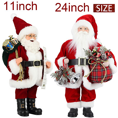 #ad Christmas Santa Figure Elegant Decorative Xmas Holiday Tabletop Mantel Decor