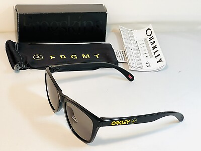 #ad NEW OAKLEY FROGSKINS SUNGLASSES FRAGMENT YELLOW LIMITED EDITION PRIZM GREY LENS
