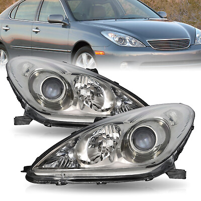 #ad Headlights For 2004 2005 2006 Lexus ES330 Halogen Chrome LR Pairs set NOT HID
