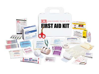 #ad FIRST AID KIT 25 PERSON PLASTIC CASE