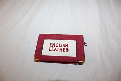 #ad Wallet Suede English Leather Wallet Zip Around With ID Window Red $6.00