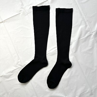 #ad NEW 2 Pairs High Quality Compression Socks Stockings Womens Mens Knee High Black