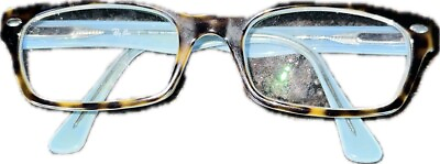 #ad Ray Ban Eye Glasses Frames tortoiseshell with light blue inside frame