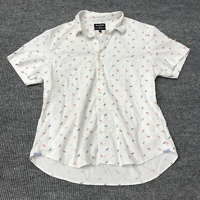 #ad Bonobos Short Sleeve Button Shirt Men#x27;s 2XL Slim Fit White