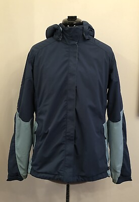 #ad REI Jacket Womens Rain Windbreaker Hooded Lightweight Full Zip Size Large