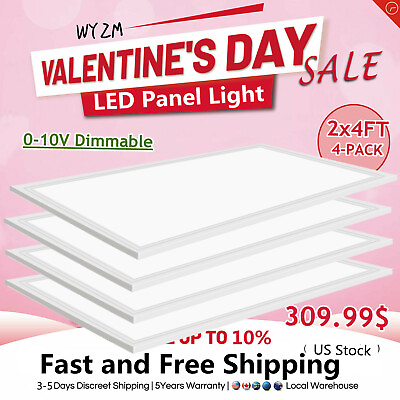 #ad LED Panel Down Light Slim Lamp Fixture Ceiling Tile or Pendent 5000K White 2x4FT $228.78