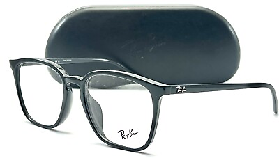 #ad NEW RAY BAN RB 7185F 2000 BLACK AUTHENTIC FRAMES EYEGLASSES 54 18 145 W CASE