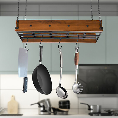 #ad Pan Hanger Kitchen Rack Hanging Pot Holder Cookware Storage Shelf Organizer USA
