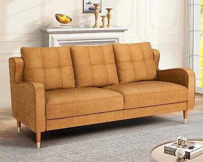 #ad 76quot; Sofa Couch 3 Seater Comfy Couch for Living Room Modern Couch➕Spring Support@