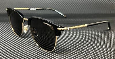 #ad MONT BLANC MB0242S 001 Black Grey Men#x27;s Extra Large 55 mm Sunglasses