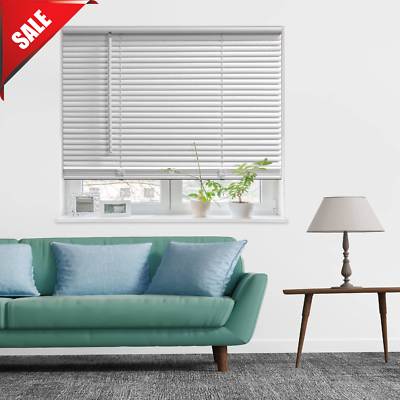 #ad 1quot; Cordless Vinyl Blinds Shades Window Blind Treatment Room Darkening All Sizes