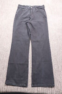 #ad Levi#x27;s Women Jeans 29 Black Metal Studded Boot Classic Western Slimming Denim