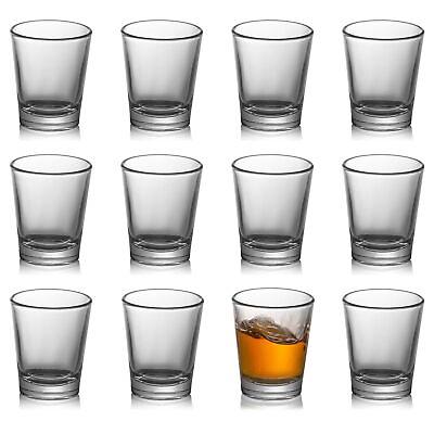 #ad 12 Pack Shot Glasses 1.5 Oz Clear Shot Glass Cups Set with Heavy Base for Bar R
