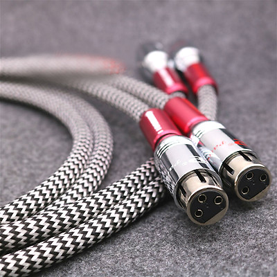 #ad High Quality XLR Balanced Interconnect Cable Silver plated HIFI Audio XLR Cable