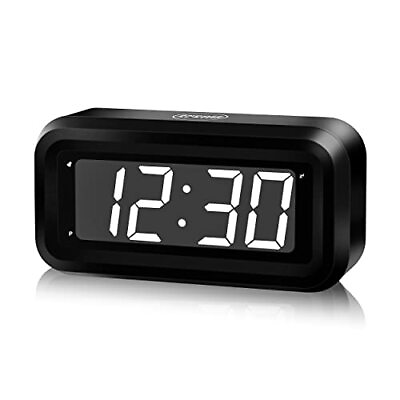 #ad Alarm Clock Led Clock Battery Clock Auto Night Mode 12Hr 24Hr Small Wall Cloc...