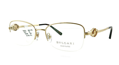 #ad New BVLGARI BV2173 K 393 55mm Gold Half Rim Eyeglasses Frames Italy