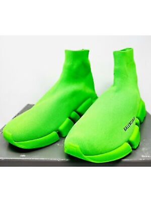#ad BALENCIAGA Mens Green Logo Speed 2.0 Round Toe Slip On Athletic Sneakers 9 $288.99