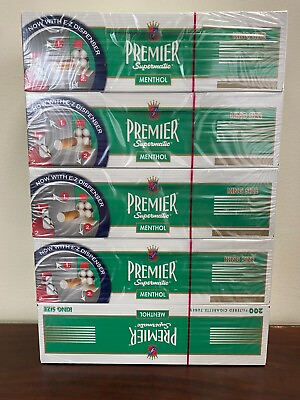 #ad Premier Menthol King Size Cigarette Tubes 5 Boxes