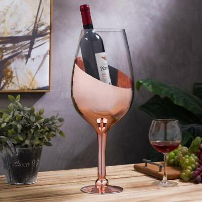 #ad 20 inch Giant Copper Tone Decorative Novelty Wine Glass Champagne Magnum Chiller
