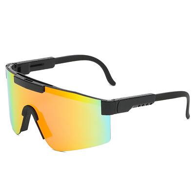 #ad Polarized Sports Sunglasses UV400 Protection Riding Cycling Glasses Adjustable