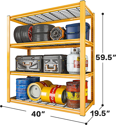 #ad 1pc REIBII 40quot; W Garage Shelving Heavy Duty Loads 2240LBS Garage Storage Shelves