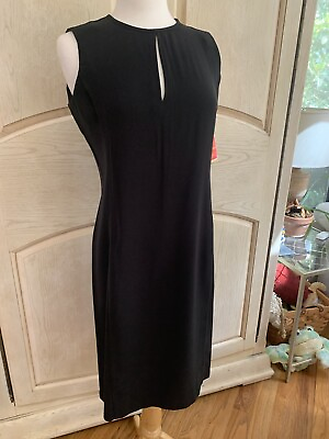 #ad Isaac Mizrahi for Target Black Dress Sleeveless Sheath Sz M Keyhole VERY Chic