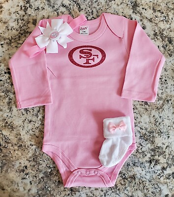 #ad 49ers baby newborn girl 49ers baby gift girl San Francisco football baby girl