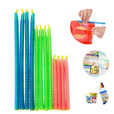 #ad 8PCS Useful Plastic Bag Clip Seal Stick Storage Bar Storage Bag Sealer ClaODC H4