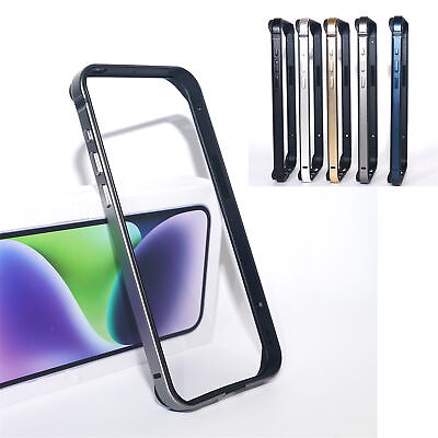 #ad For iPhone 15 Pro Max 14 Pro 13 Mini Rugged Metal Bumper Frame Shockproof Cover