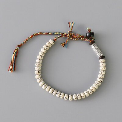 #ad Tibetan Buddhist Braided Lucky Knot Bracelet Natural Beads Handmade Bracelet Men