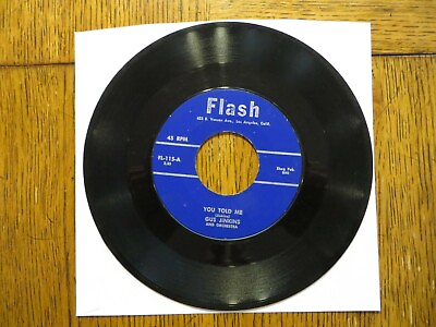 #ad Gus Jinkins amp; Orchestra – You Told Me 1956 Flash FL 115 7quot; Single G Generic