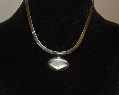 #ad SILPADA STERLING SILVER AND MOTHER OF PEARL CHOKER NECKLACE