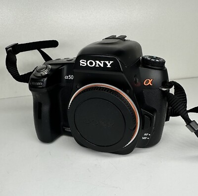 #ad Sony Alpha A500 DSLR Camera Body With Battery And Charger See Description