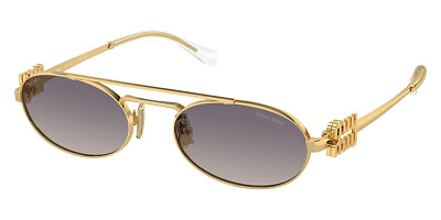 #ad Miu Miu MU 54ZS Sunglasses Women Gold 53mm New 100% Authentic