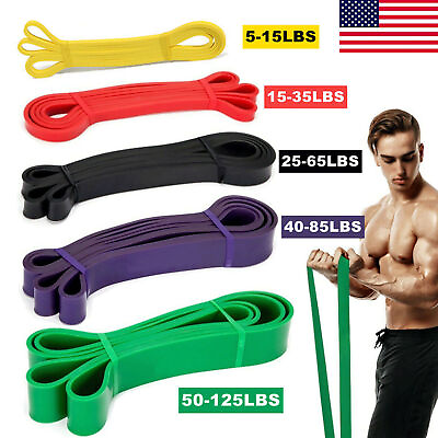 #ad Heavy Duty Resistance Bands Set 5 Loop for Gym Exercise Pull up Fitness Workout