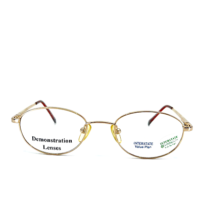 #ad Unbranded Eyeglasses SW501 Eve Q Gold Oval Full Rim Frames 44 18 130 mm