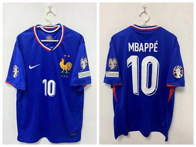 #ad Kylian Mbappe France National Team 2024 European Cup Home Premium Jersey