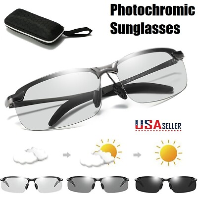 #ad Rectangular Polarized Sunglasses Men Lightweight UV400 Outdoor Casual Glasses US