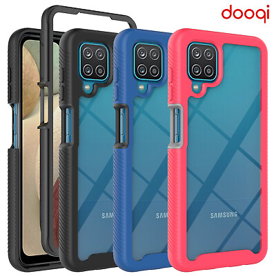 #ad For Samsung Galaxy A12 Body Rugged Anti Scratch Case Tempered Glass Protector