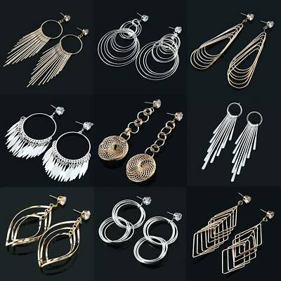 #ad Women Fashion Metal Wire Dangle Drop Ear Stud Earrings Bohemia Jewelry Gift $2.92