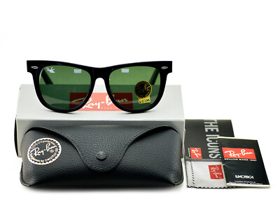 #ad #ad Ray Ban Sunglasses RB2140 Original Wayfarer Black Frame Green Lenses 54mm Unisex