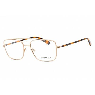 #ad Calvin Klein Jeans Unisex Eyeglasses Matte Light Gold Metal Frame CKJ19309 716