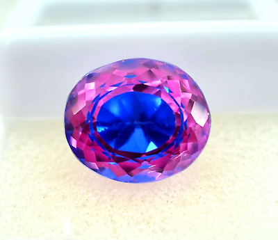 #ad 11.55 CT Natural Bi Color Pitambari Sapphire Oval Cut Loose Certified Gemstone