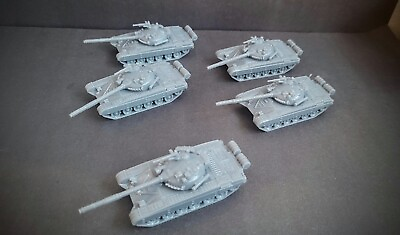 #ad Team Yankee Soviet T 72 tank Platoon lot X5 resin 1 100th scale 15mm