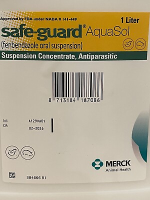#ad 5mL Safe Guard AquaSol Dewormer Treats 400 lbs SAME DAY SHIPPING SafeGuard