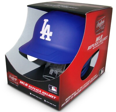 #ad Los Angeles Dodgers Matte Blue 3D Logo Mach Pro Replica Baseball Batting Helmet