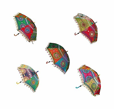 #ad 30 Pcs Indian Bohemian Parasols Decor Hippie HALDI Umbrellas Wholesale Lot of