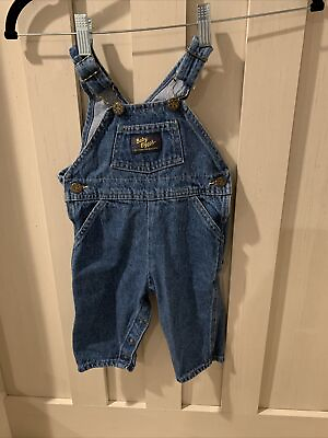 #ad Osh Kosh Baby Bgosh Jean Vintage Overalls Romper Size 12 Months